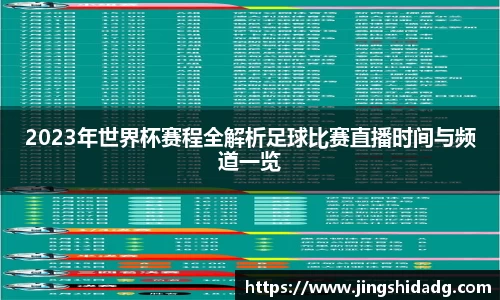 2023年世界杯赛程全解析足球比赛直播时间与频道一览