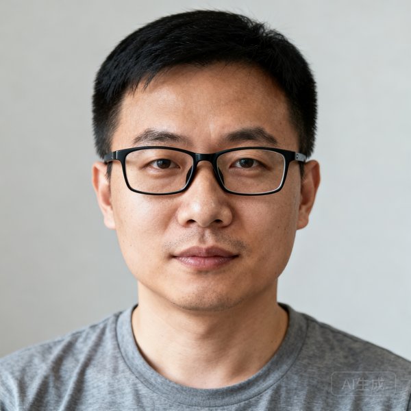 看球吧CTO李明，一位35岁左右的技术专家，戴着黑框眼镜，穿着灰色T恤