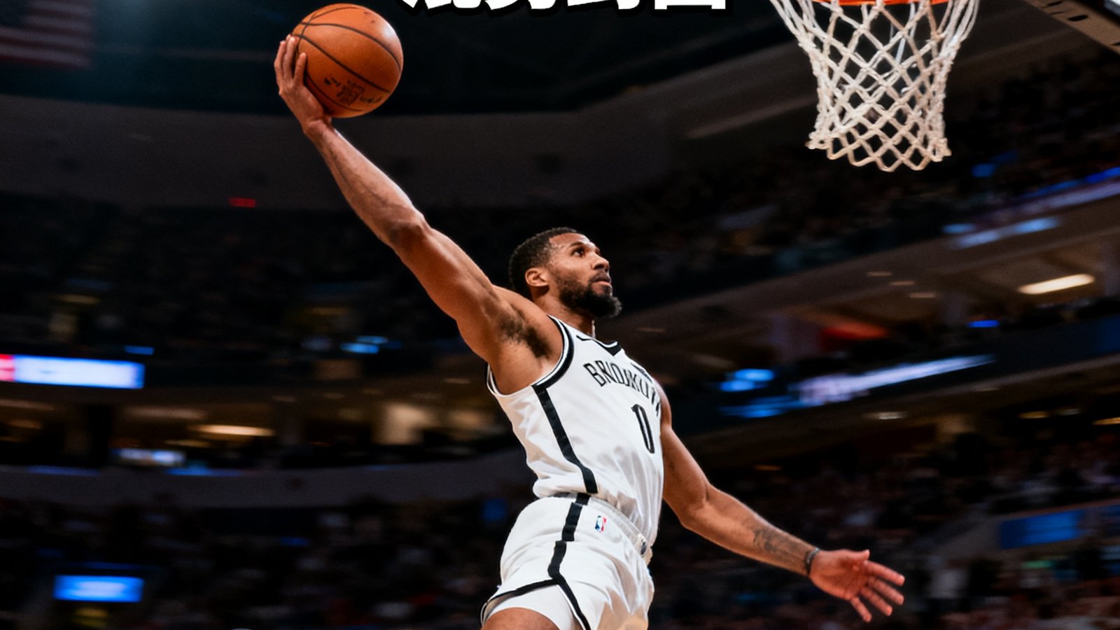 NBA常规赛十佳球混剪封面，球员飞身扣篮的震撼定格画面